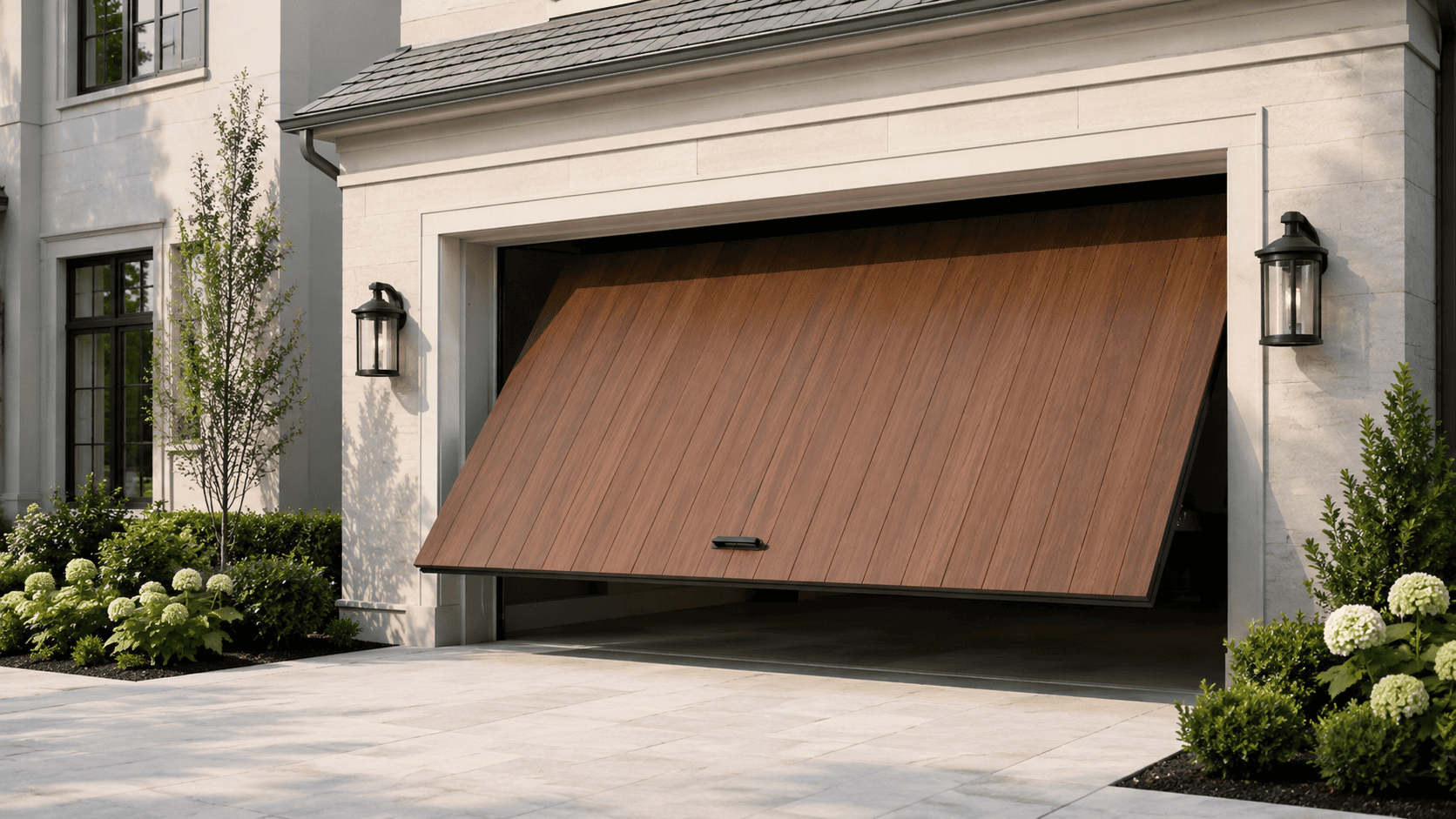 Garage door repair in progress — Brighton